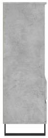 betonszürke szerelt fa magasszekrény 40 x 36 x 110 cm