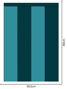 PIPPER. Textil öntapadó tapéta - Egy téglalap - Kék-zöld színű Méret: 100cm, Szín: Kombináció