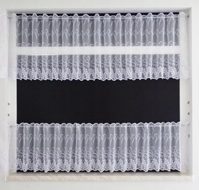 Mg Irigység Mireja fehér háló hímzés 290x60cm K