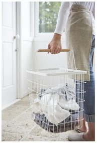 Tosca szennyestartó kosár, bükkfa részletekkel - YAMAZAKI