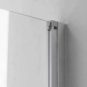 Stuxi Bari Big 140 cm széles kétszárnyú nyíló zuhanyajtó, 6 mm vízlepergető üveggel, króm profillal, 195 cm magas