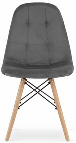 AKCIÓ Szürke bársony étkezőszék DUMO II. minőség