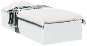 fehér szerelt fa ágykeret 90 x 190 cm
