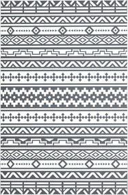 Outsunny Kültéri Szőnyeg Robusztus időjárásálló Kültéri Szőnyeg, Hajtogatható Boho Stílusú Szőnyeg, Kültéri Szőnyeg nappalihoz, erkélyhez, kerthez, te