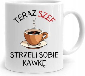 Ajándék Bögre A Főnöknek Most Lőnek Egy Kávét fényképes nyomtatással