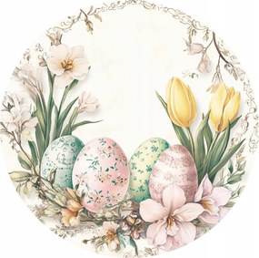 Kerámia poháralátétek Húsvéti dekoráció húsvéti tojás és virág minta