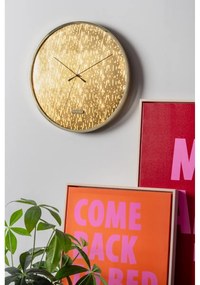 Karlsson 6005GD dizájner falióra, arany, átmérő 40cm