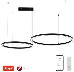 Immax NEO 07216L - LED dimmelhető FINO csillár 93W/230V 60/80cm fekete Tuya+DO