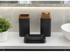 Fürdőszobai készlet ZOYA 5 db fekete/barna