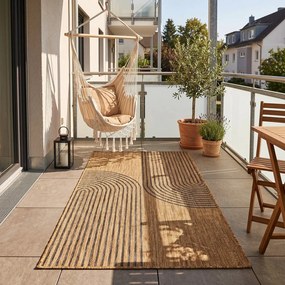 Fekete-barna kültéri-beltéri szőnyeg 80x150 cm Mira 1453 – Ayyildiz Carpets