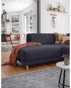 Antracitszürke kinyitható-tárolóhelyes sarokkanapé (bal oldali-L alakú) Classy Sophie – Miuform