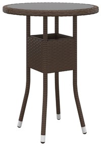 3 részes barna polyrattan kerti étkezőgarnitúra