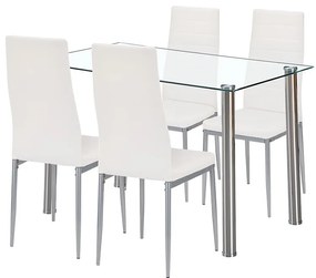 Mateo 4+1 étkező garnitúra fehér-szürke