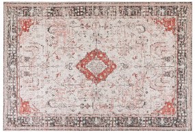 Piros és bézs pamutszőnyeg 160 x 230 cm ATTERA Beliani
