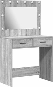 vidaXL Öltözködőasztal Szürke Sonoma 78,5 x 41 x 135 cm Faanyag