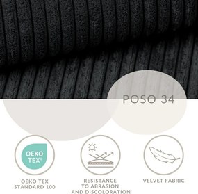 Antracitszürke ágyneműtartós boxspring ágy 200x200 cm Fresco – Maison de Rêve