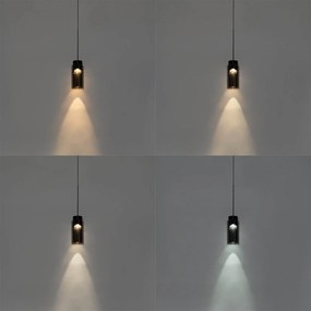 Modern fekete függeszték lámpa sínrendszerhez 1 fázisú, LED-del - Magnetic Vance