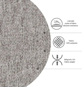 Krémszínű kinyitható sarokkanapé (variálható) Homely Tommy – Miuform