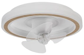 Fehér LED mennyezeti lámpa távirányítóval, ventilátorral Alan Move – SULION