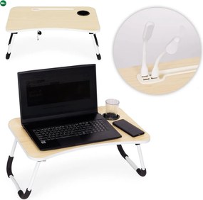 Összecsukható laptop asztal 60x40 cm USB porttal