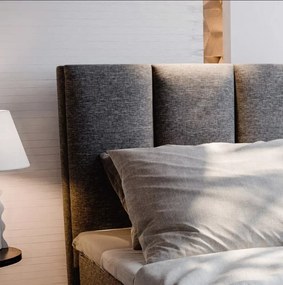 AKCIÓ Kárpitozott boxspring ágy MERALIS 90x200 cm barna II. osztály