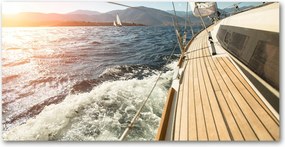 Konyhai panel Vitorlás a tengeren 120x60 cm Ragasztó