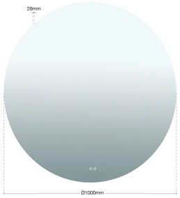 Orion - LED tükör FOCUS LED háttérvilágítással, 30W, 230V, 3000/4200/6000K, átmérő 100 cm, IP44