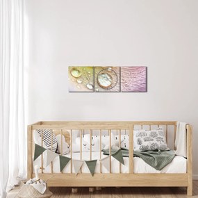 Kép - Cseppek (órával) (90x30 cm)