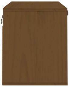 mézbarna tömör fenyőfa faliszekrény 60 x 30 x 35 cm