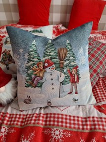 Párnahuzat hóemberrel és gyerekekkel 1265