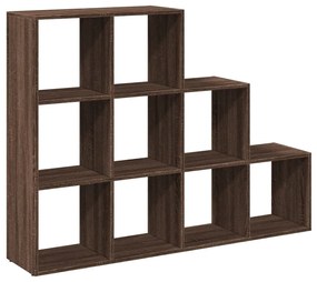 3 szintes barna fa elválasztó könyvespolc 137,5 x 29 x 103,5 cm