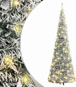 vidaXL könnyen felállítható műkarácsonyfa hóval 50 LED-del 120 cm