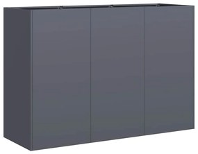 növénytartó antracitszürke 120x40x80 cm hidegen hengerelt acél