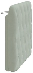 világosszürke bársony fejtámla párna 100 cm