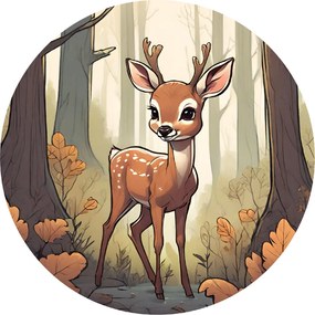 PIPPER. Kör alakú falmatrica "Szarvas az erdőben" Méret: 60cm