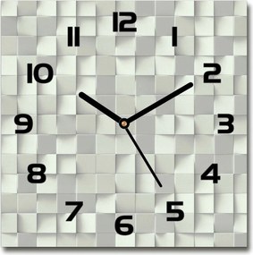 Négyzet alakú üveg falióra Geometrikus háttér 30x30 cm