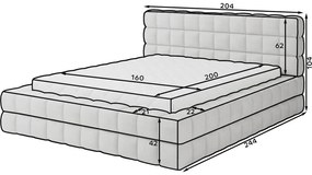 Világos rózsaszín kárpitozott ágyneműtartós franciaágy ágyráccsal 160x200 cm Dizzle – ELTAP