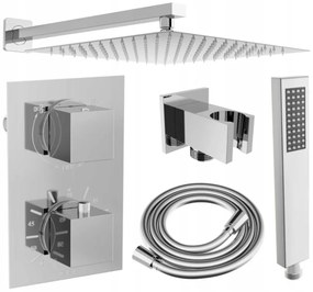 Mexen Cube DR02 rejtett zuhanygarnitúra esőzuhannyal 30x30 cm (6in1), króm, 77502DR0230-00