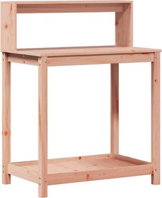 vidaXL tömör duglászfenyő ültetőasztal polccal 82,5 x 50 x 109,5 cm