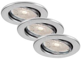 Brilo - SZETT 3x LED dimmelhető fürdőszobai beépíthető mennyezeti lámpatest DIMM LED/5,5W/230V IP23