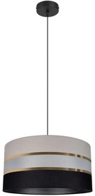 Csillár zsinóron CORAL 1xE27/60W/230V szürkés-fekete