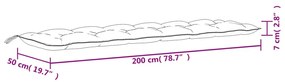 2 db zöld oxford szövet kerti padpárna 200 x 50 x 7 cm