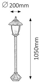 Rabalux 8480 - Kültéri lámpa MADRID 1xE27/60W/230V
