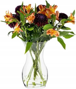 Üveg Virág Váza Dekoratív 2.4 L Nagy 25x14 cm Átlátszó