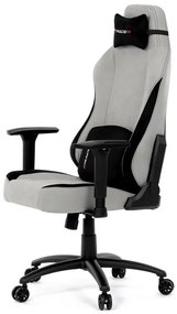 Gamer szék hintamechanikával, ezüst szövetkárpittal. KA-F12 SIL2