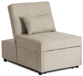 Ágyazható Fotel Bézs Színben. IBERIS 67 cm