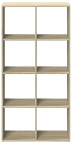 sonoma tölgy szerelt fa elválasztó könyvespolc 69,5x29x137,5 cm