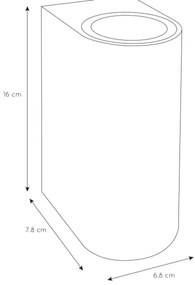 Lucide 69801/02/31 - Kültéri fali lámpa ZARO 2xGU10/35W/230V IP44 fehér