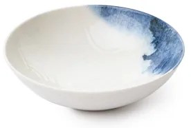 24 darabos, fehér/kék porcelán étkészlet