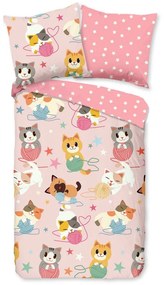 Pamut gyerek ágyneműhuzat babaágyhoz 90x130 cm Cats – Bonami Selection